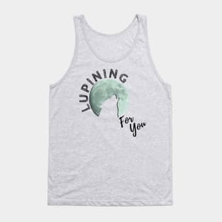 Lupining for you design with black text 3d moon (MD23QU001b) Tank Top